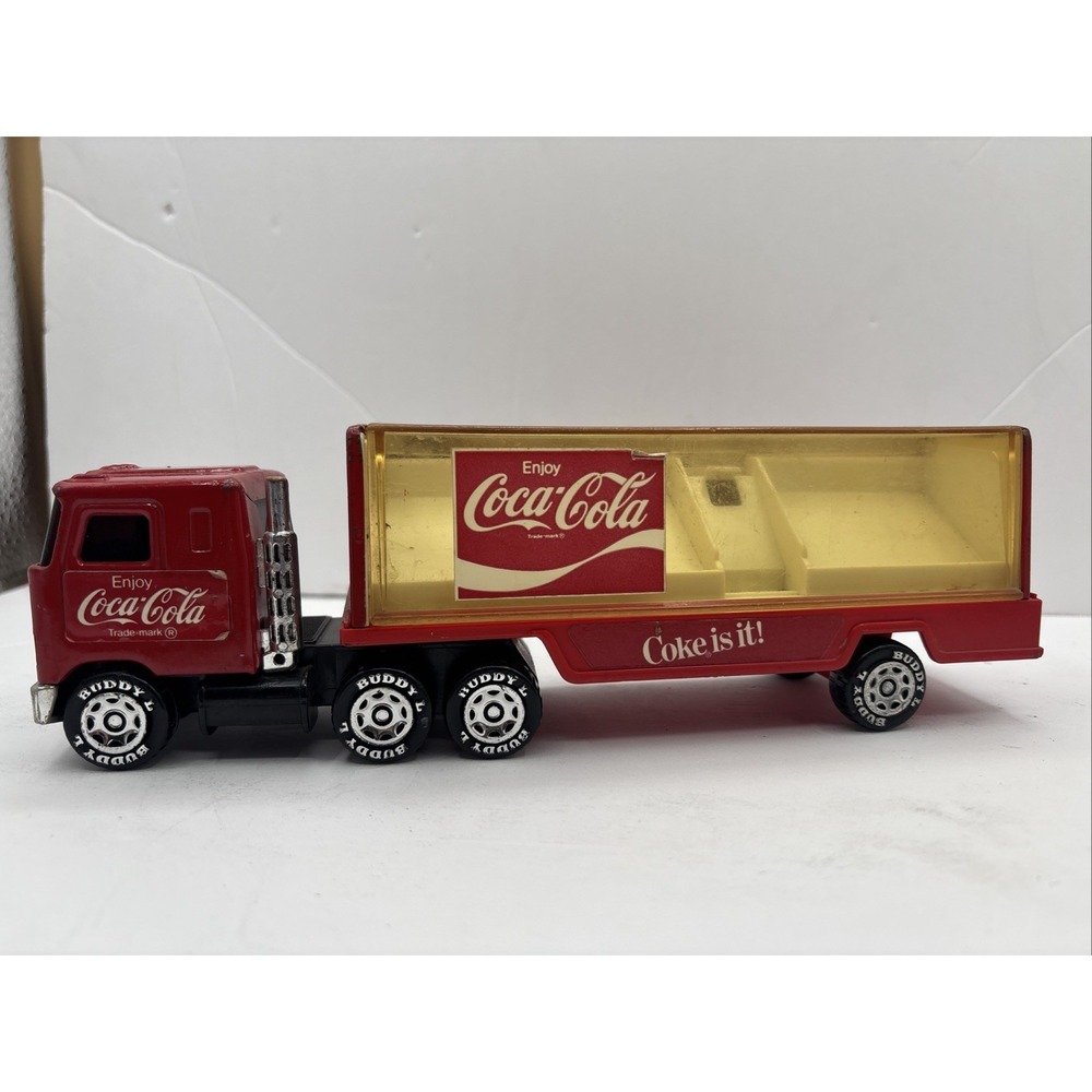 Vintage 1980 Buddy L Coca Cola Mack Truck With Trailer